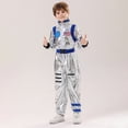 thumbnail image 6 of Tisuna Carnival Spacesuit For Girls Boys Print Long Sleeve Stand Collar Romper Fashion Loose Children'S Festival Dress Up Astronaut Clothing Blue, 6 of 9