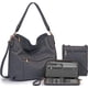thumbnail image 1 of Bolso cruzado grande para mujer, bolsos y monederos de hombro y Hobo para mujer, 3 piezas/set gris oscuro., L, 1 of 5