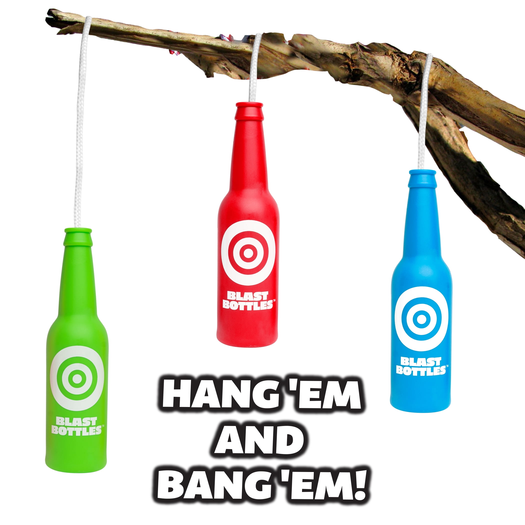 GoSports Outdoors Blast Bottles - 6 Shatterproof Bottle Shooting Targets