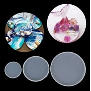 1-Piece DIY Silicone Epoxy Resin Round Coaster Mold – Versatile Non-Stick Mold for Jewelry and Craft Making TIKA