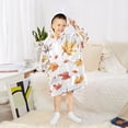 thumbnail image 6 of FORMRS Wearable Blanket Hoodie with Sleeves for Kids Cozy Flannel Sweatshirt, Watercolor Autumn Leaves, 6 of 7