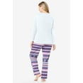 thumbnail image 2 of Dreams & Co. Plus Size Long Sleeve Knit PJ Set, 2 of 5