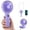 Purple, variant on SWEETFULL Handheld Portable Fan, 5000mAh Rechargeable Battery, 6 Speed Wind, LED Digital Display, Foldable Electric Personal Mini Travel Fan with Backup Power, Summer Essentials Gifts for Women Girl