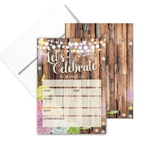 Stonehouse Collection Printed Invitations with Envelopes for Birthday, 25 Count