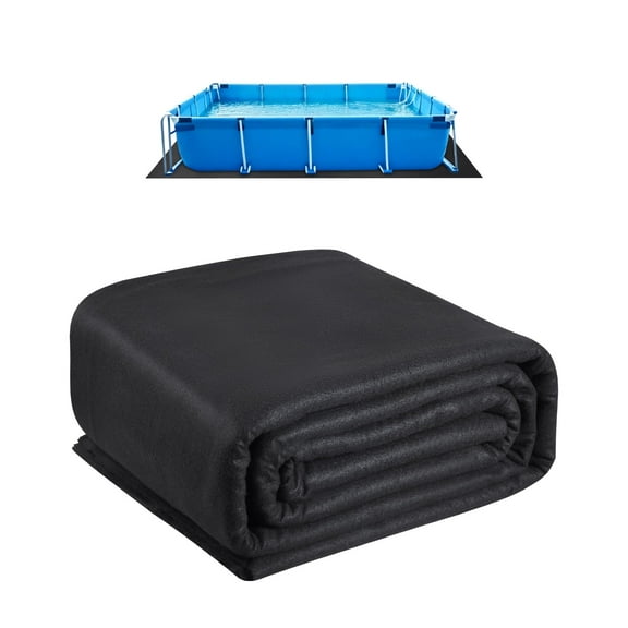 VEVOR Rectangle Pool Liner Pad, 12 x24 ft Pool Liner Pad for Above Ground Swimming Pools, Extra-Thick Pool Mat, Prevents Punctures, Recycled Geotextile Material Underlayment Pad, Extend Liner Life