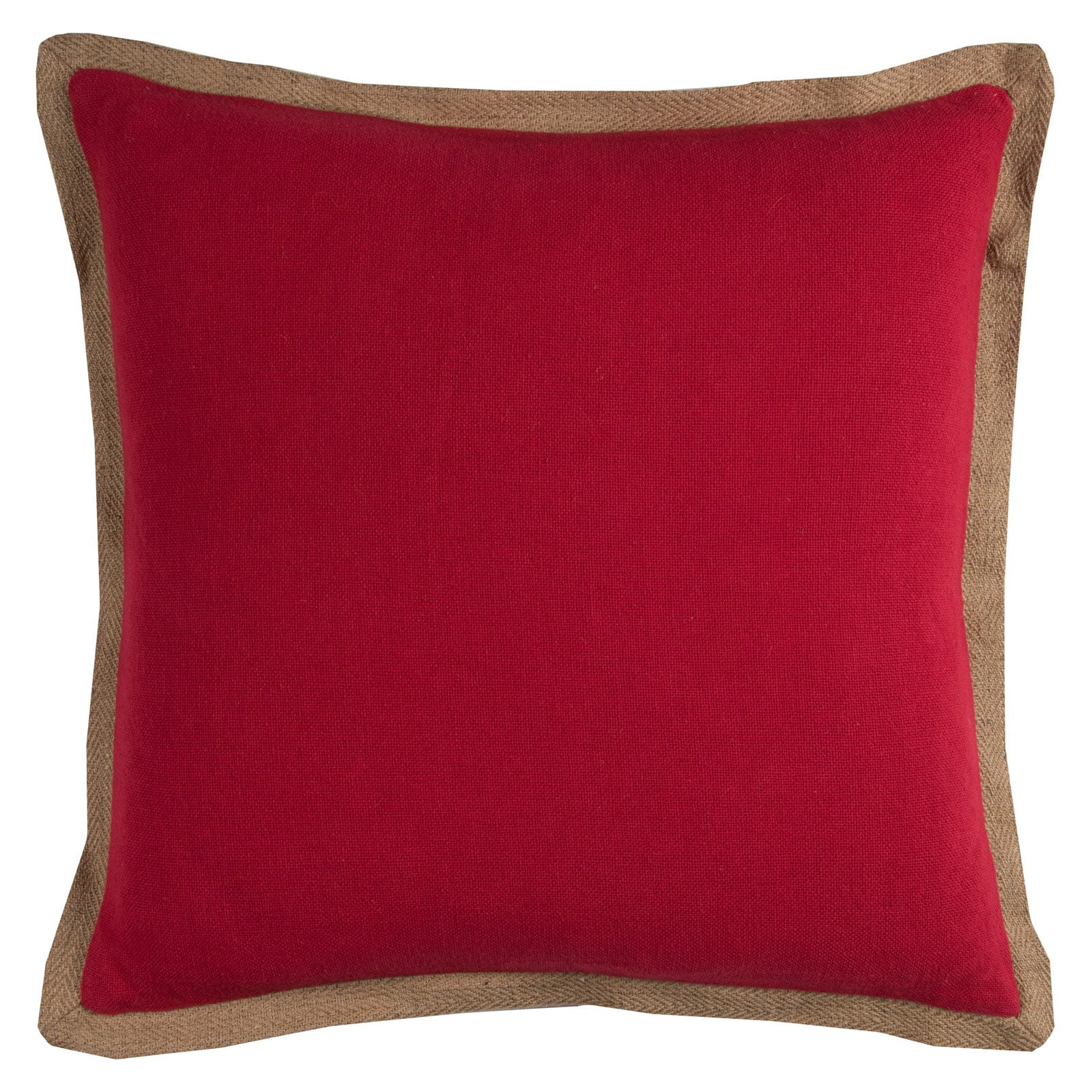 Rizzy Home Decorative Poly Filled Throw Pillow Solid 22"X22" Red