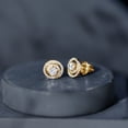 thumbnail image 5 of Rosec Jewels Lab Grown Diamond Swirl Earrings Studs with Screw Back - EF-VS Quality - Ready to Gift for Birthday, 10K Yellow Gold, 5 of 8