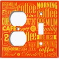 thumbnail image 2 of Metal Light Switch Wall Plate Outlet Cover (Coffee Shop Cafe Restaurant Sign Red Yellow - Single Duplex Single Toggle), 2 of 2