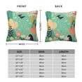 thumbnail image 4 of YFYANG Square Decorative Throw Pillow Case (Without Pillow Insert), Green Vintage Spring Graffiti Bedroom Sofa Car Cushion Cover, 16"x16", 4 of 9