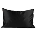 thumbnail image 4 of Kitsch Satin Pillowcase for Hair & Skin (19x26 Black, Standard/Queen (2 Pack)), 4 of 4