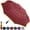 Red, variant on Extra Large 62-inch Automatic Windproof Golf Umbrella | Double-layered canopy with ventilation and a transparent panel, portable folding design, suitable for travel, business, and personal use | Clas