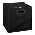 thumbnail image 4 of Niche Cubo Foldable Fabric Storage Bin, Built Chrome Handles, Set of 6 - Black, 4 of 6