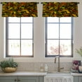 thumbnail image 3 of LALILO Kitchen Curtain Valance Boho Kaleidoscope Pink Red Rod Pocket Window Curtain 52"x 18" Set of 2, 3 of 5