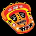 thumbnail image 1 of World of Watersports Towable Tube 14-1060 Bingo; Cockpit Design With High Backrest; 1 To 2 Riders/340 Pound Load Capacity; 69 Inch Length x 68 Inch Width; Multi-Color, 1 of 4