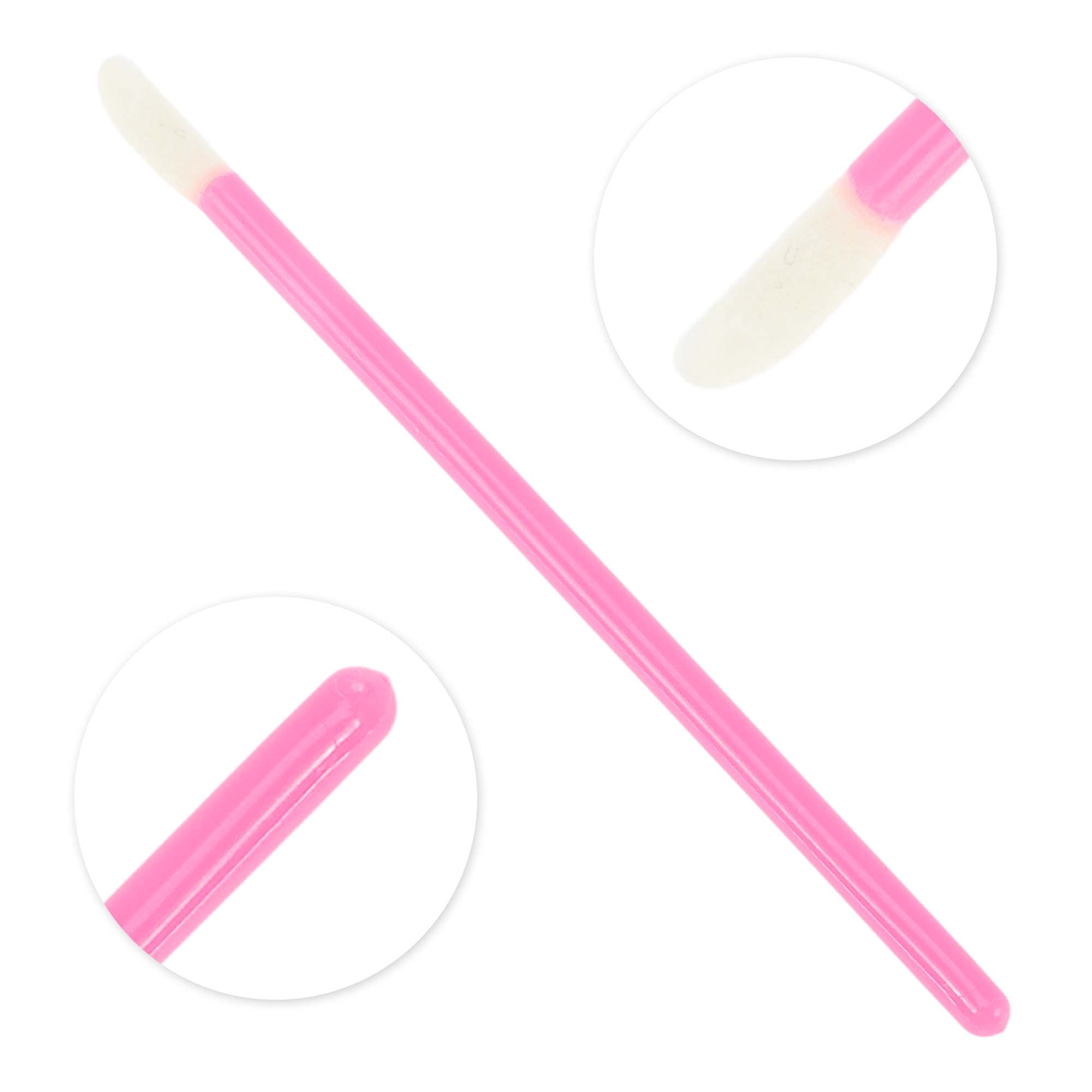 Unique Bargains 50 Pcs Disposable Solid Rod Lip Brush for Daily Makeup Application Red