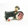 Design Toscano Farmer Pig Replica Cast Iron Farm Toy Tractor