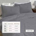 thumbnail image 3 of Great Bay Home 3-Piece Duvet Cover Set - 100% Cotton Honeycomb Waffle King / California King Size Duvet Set, 3 of 6