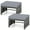 Gray, variant on Gymax 2 Pieces Patio PE Rattan Ottomans with Soft Zippered Cushions for Deck Navy