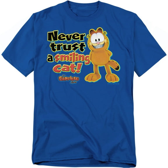 Garfield T-Shirt Smiling Unisex Graphic Tee For Men & Women Royal 