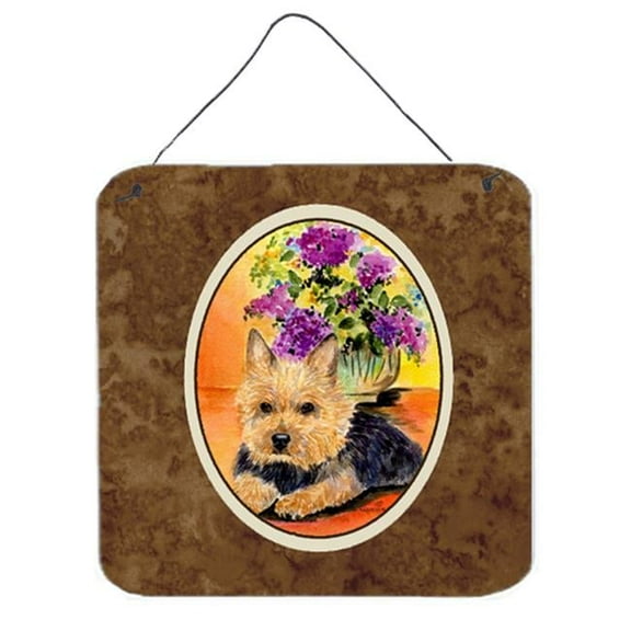 6 In. Norwich Terrier Aluminium Metal Wall Or Door Hanging Prints