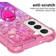 thumbnail image 2 of Clear Case for Samsung Galaxy S23 with Kickstand for Girls Women, Liquid Glitter Sparkle Bling Cute Case Gradient Quicksand Cover for Samsung Galaxy S23 JB Pink Mauve, 2 of 7