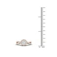 thumbnail image 4 of 1/3Ct TDW Diamond 10K Rose Gold Flower Burst Twist Shank Engagement Ring (I-J, I2), 4 of 4