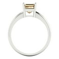 thumbnail image 4 of Clara Pucci 14K White Gold Solid Gold YellowMoissanite Solitaire Anniversary Ring for Women - 1 cttw Asscher Cut, 4 of 8
