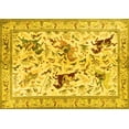 thumbnail image 1 of Ahgly Company Machine Washable Indoor Rectangle Animal Yellow Traditional Area Rugs, 5' x 7', 1 of 4