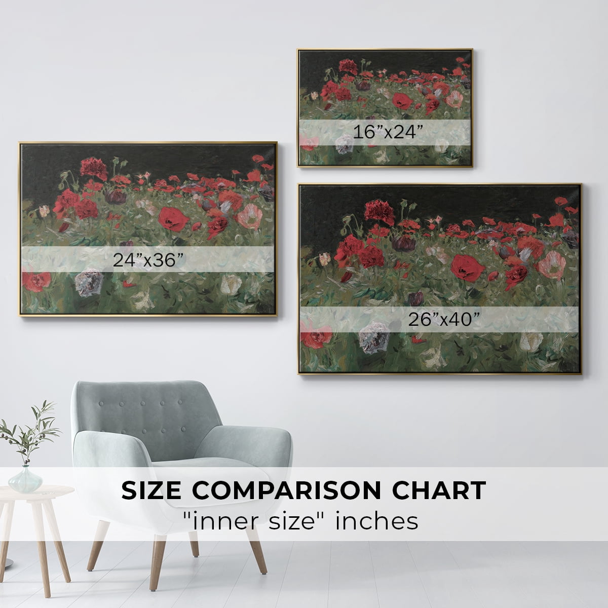 Vintage Botanical Print-XCV By Wexford Home Framed in Gold Wood Gallery Wrapped Canvas 25 in. x 37 in.