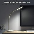 thumbnail image 2 of Cordless Lamp Led Desk Lamp, Battery Operated Table Lamps, Rechargeable Dimmable Reading Light With Timer, Adjustable Gooseneck Touch Lamp For Office, Usb Charging Port (White), 2 of 4