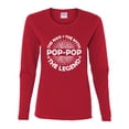 thumbnail image 2 of Wild Bobby, Pop-Pop Man Myth Legend Funny Dad Uncle Papa Granpa Dad Gift, Father's Day, Women Graphic Long Sleeve Tee, Red, X-Large, 2 of 4