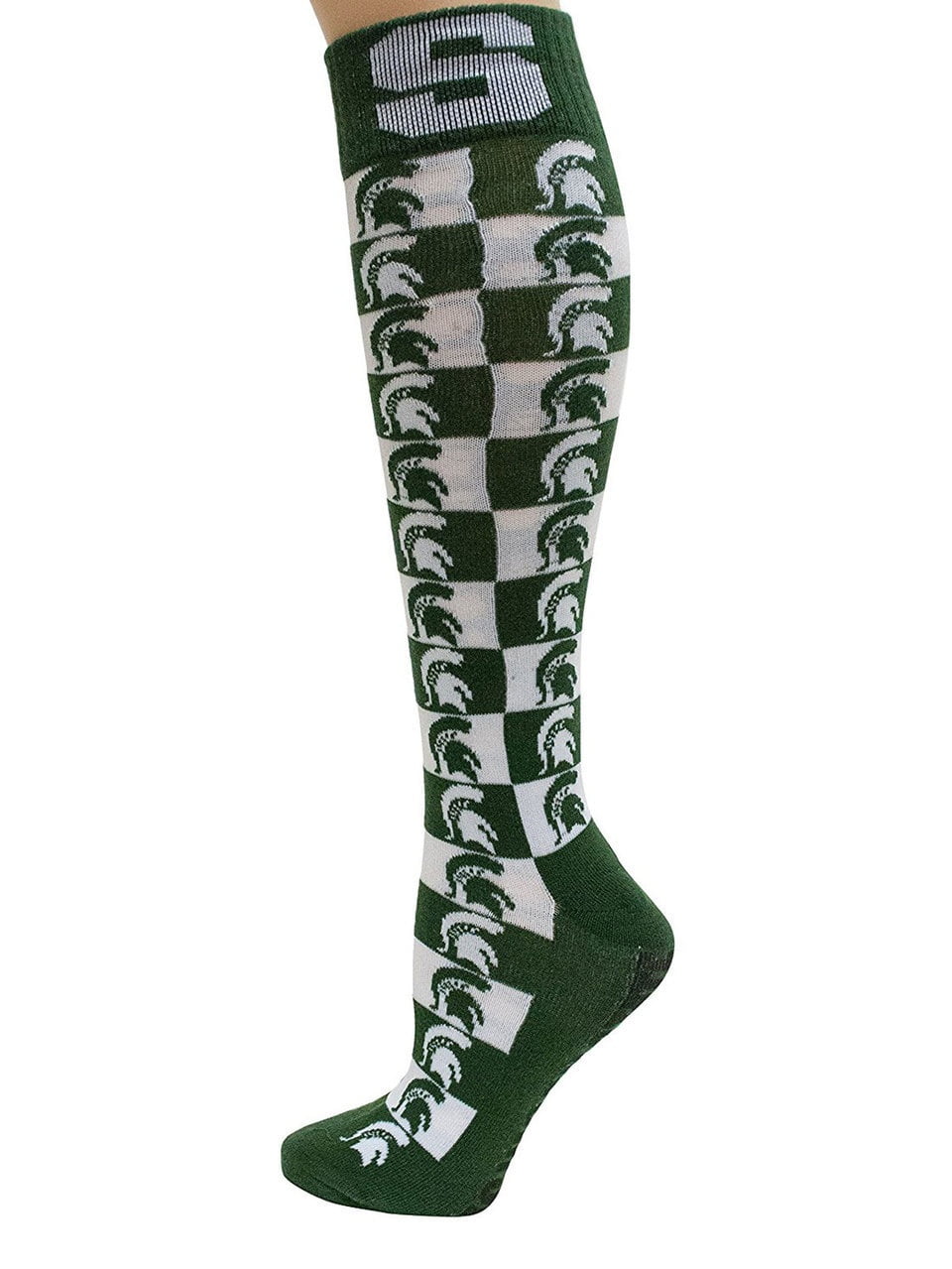 Michigan State Spartans Checkerboard Dress Sock by Donegal Bay