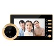 thumbnail image 1 of Seguridad de la puerta del sistema del timbre del intercomunicador del teléfono de la puerta del video de la noche de la pantalla de 4.3" HD dorado Zulema Timbre de video de visión nocturna, 1 of 8