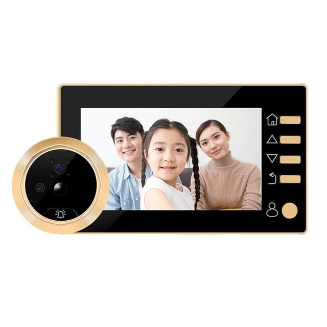 Seguridad de la puerta del sistema del timbre del intercomunicador del teléfono de la puerta del video de la noche de la pantalla de 4.3" HD dorado Zulema Timbre de video de visión nocturna