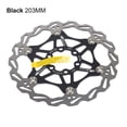 thumbnail image 3 of Soidarity Rotor de freno de disco de bicicleta, pastilla de freno de bicicleta de acero inoxidable, accesorio de ciclismo Ciclismo Negro 203MM, 3 of 6