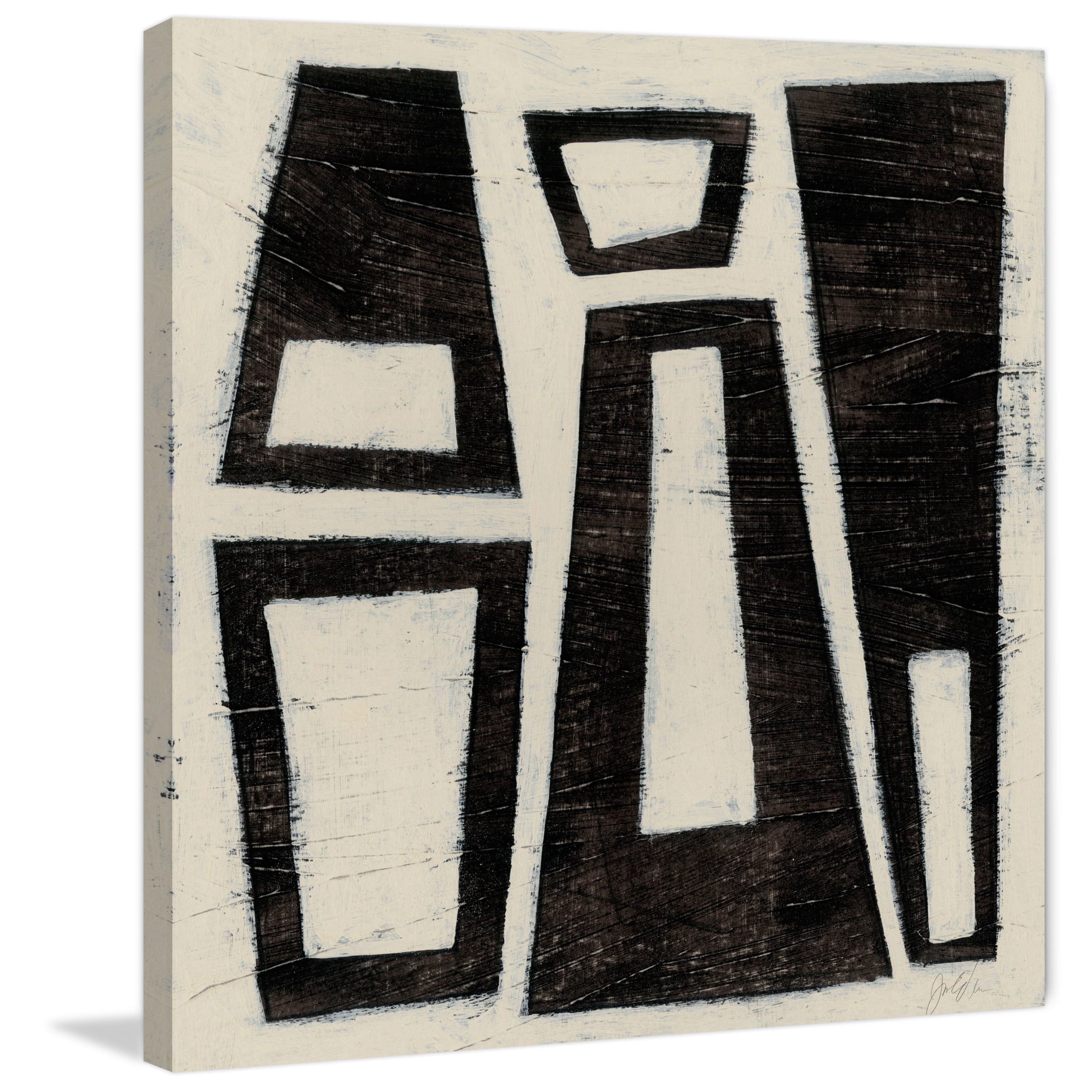 Marmont Hill "Hieroglyph IV" Painting Print on Wrapped Canvas