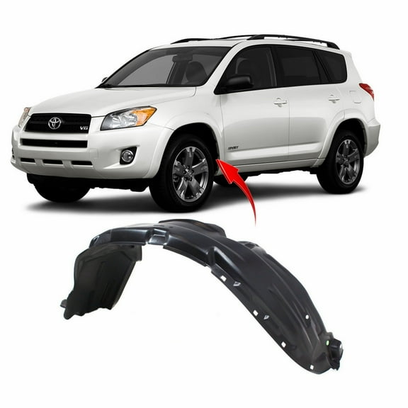 DCP Front Left Driver Side Fender Liner For 2006-2012 Toyota RAV4 TO1248143