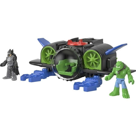 Imaginext DC Super Friends Batsub Vehicle with Batman and K. Croc Figures for Preschool Kids