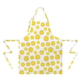 thumbnail image 2 of Yellow Lemon Fruit Slices White Pattern Apron-Garden Aprons for Women with Pockets-Cotton Linen Waterproof Kitchen Cooking Gardening Aprons Adjustable for Kitchen,Cooking,BBQ and Salon 33x27 Inch, 2 of 7
