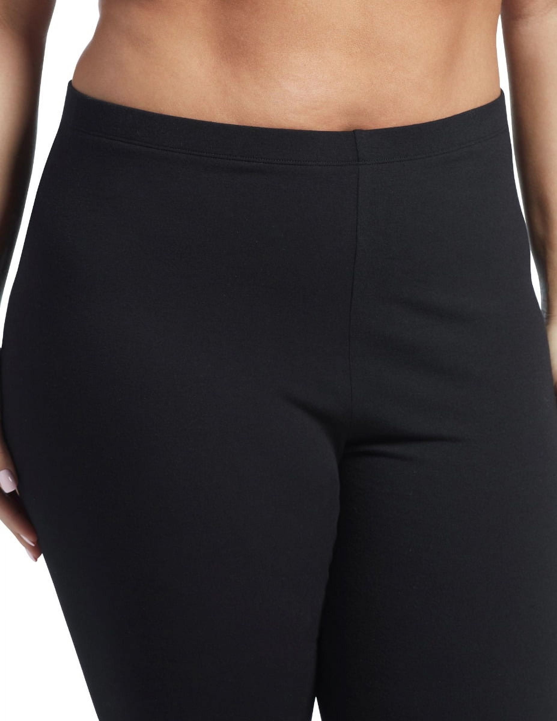 Women's Cotton Legging, Black, 2X - image 2