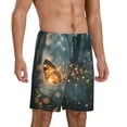 thumbnail image 2 of Kdxio Magical Butterfly In Forest Print Mens Sleep Shorts Bottoms Soft Comfy Pajama Wear Pants with Drawstring Pockets, 2 of 5