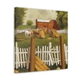 thumbnail image 2 of A Barnyard Fence Scene - Canvas, 2 of 10