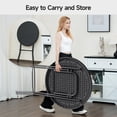 thumbnail image 4 of JINSEED 32'' Round Folding Table, Portable Bar Height Table with Removable Legs for Indoor Outdoor Event Wedding Party Commercial Use, Black, 4 of 9