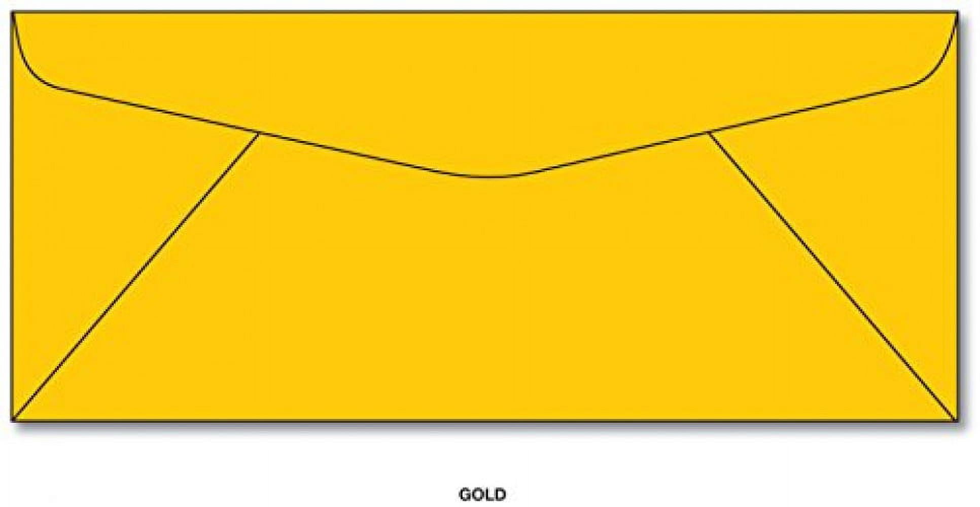 Gold Color #10 Envelopes - Great for Mailing Letters, Business Memos, Invitations, Invoices, Bills | 4 1/8" x 9 1/2" | 50 Envelopes