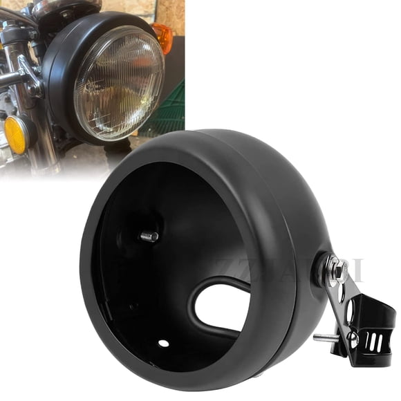 5.75 5 3/4 pulgadas negro LED motocicleta faro carcasa cubo compatible con Shadow Yamaha Cafe Racer Bobber Cruiser Suzuki Kawasaki