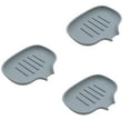 thumbnail image 2 of TOP! Self Draining Soap Dish, Quick Drain, Bathroom Dish Silicone Tray for Kitchen Light Gray, 2 of 4