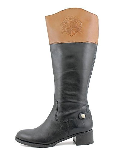 tall black and brown boots