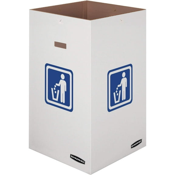 10 Pack 42 Gallon Corrugated Cardboard Trash and Recycling Containers