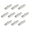 thumbnail image 1 of Unique Bargains 160Pack Ribbon Crimp Clamp Ends 30mm Cord End Clasp for DIY Craft Silver White, 1 of 7