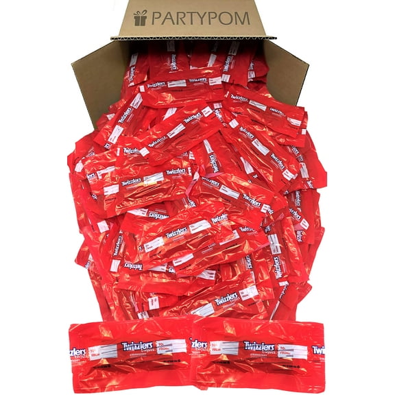 Twizzlers Strawberry Twists, 3 Lb Bulk, Addressable Strawberry Twizzlers Twists Licorice Candy, Mini Snack Size with To and From Labels for Parties and Birthdays